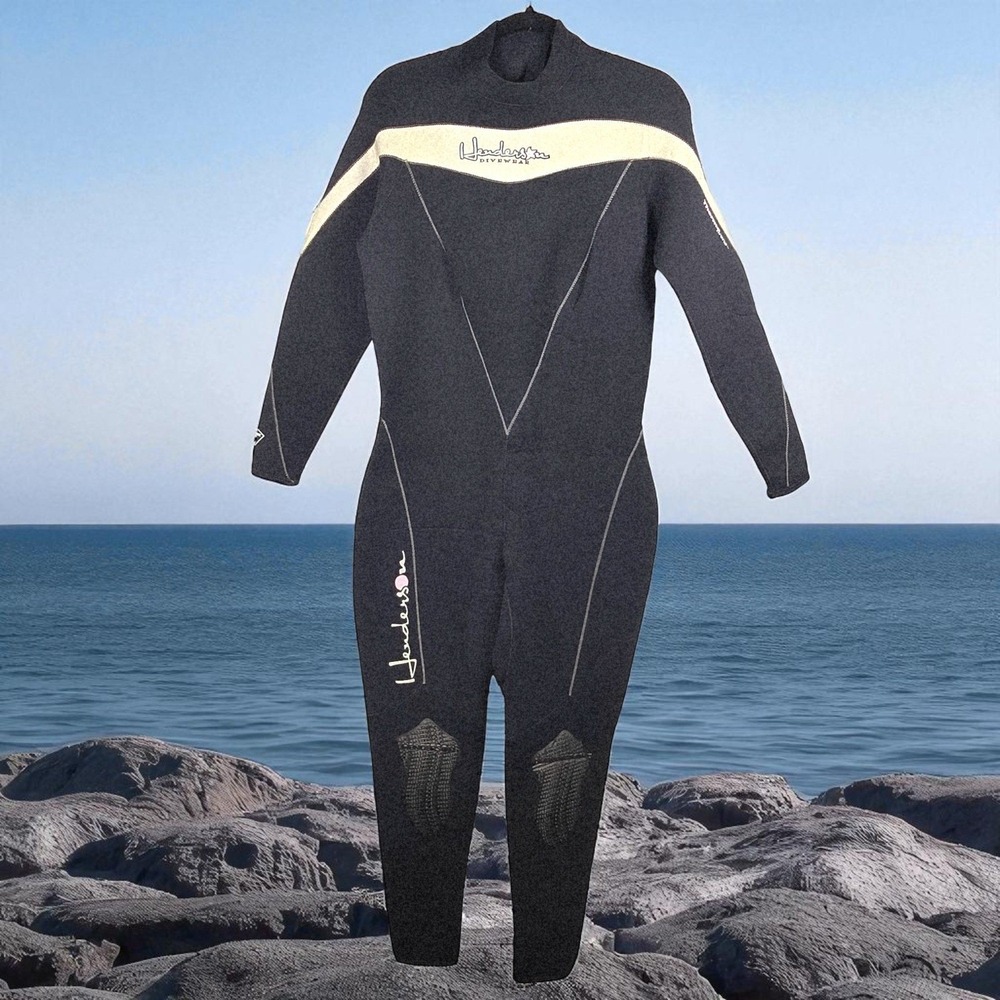 Henderson Aquatics Womens Dive Skin Full Body Suit Size 14 Black Divewear